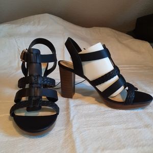 Liz Claiborne Black Strappy Heel Sandals
